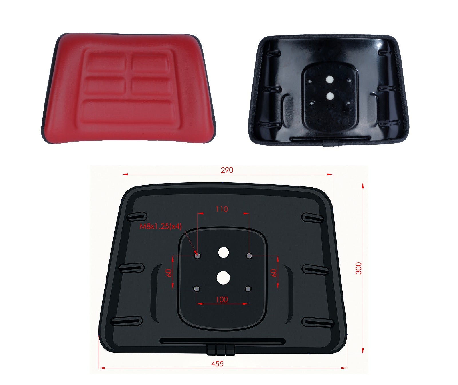 Cojín de Respaldo para Asiento de Tractor