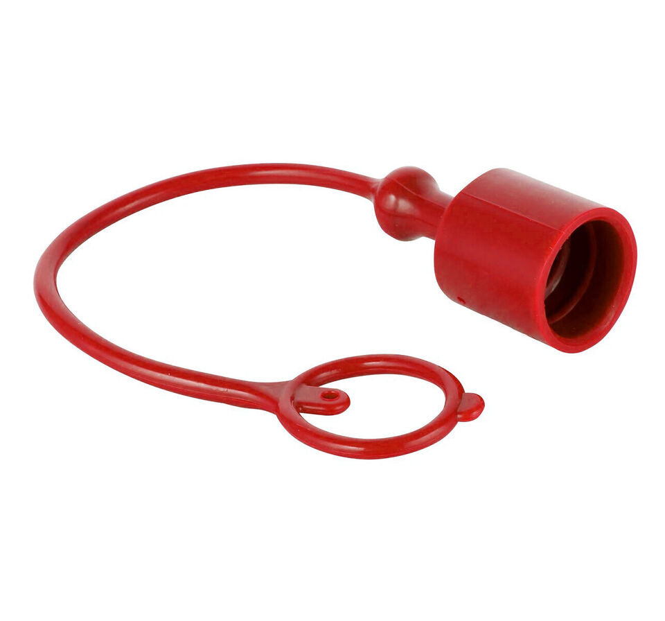 Hydraulic Coupler Male Dust Cap and Female Plug Cover 1/2"  Body (Yellow, Blue, Red, Green, Black) Male Red
