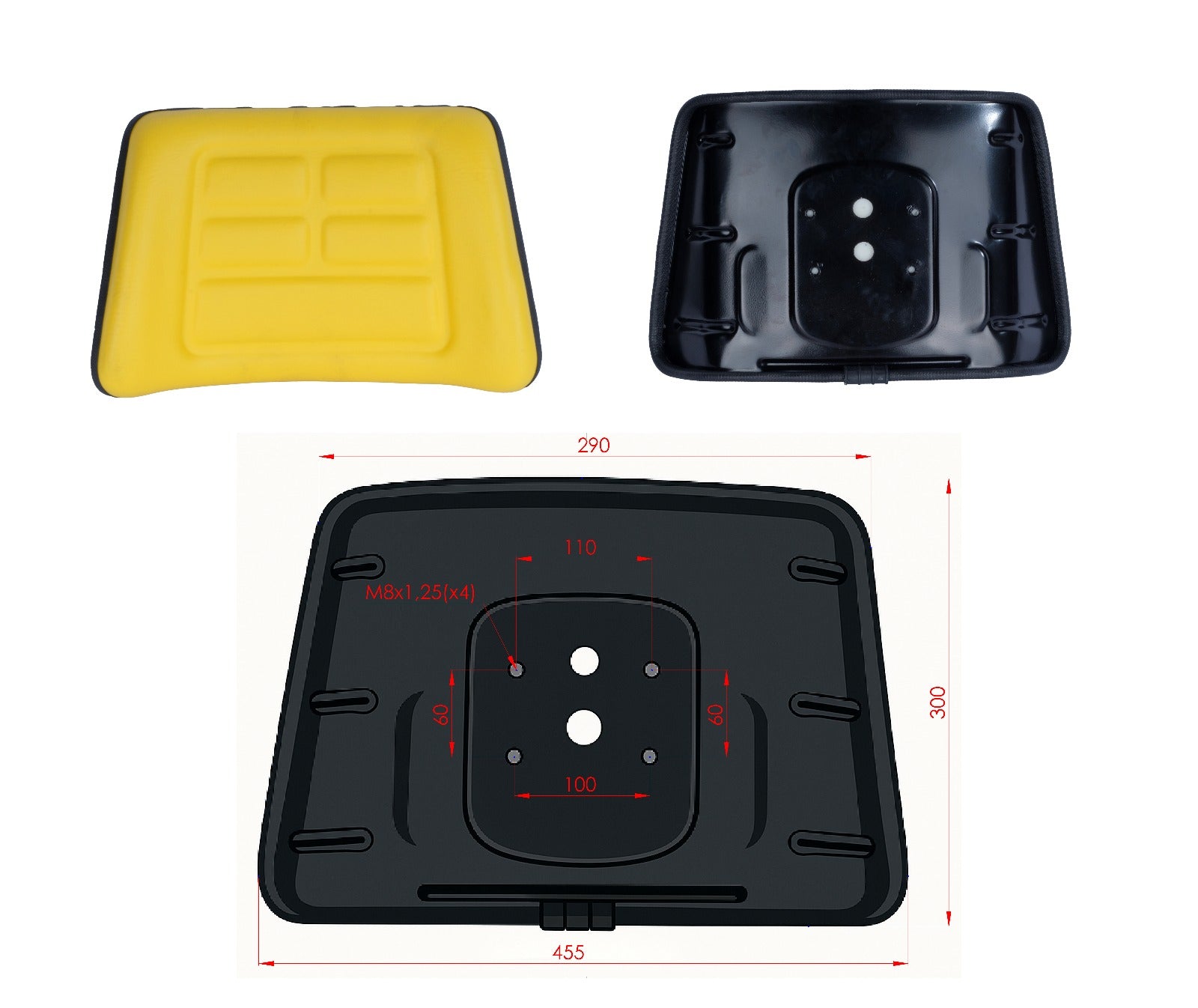 Cojín de Respaldo para Asiento de Tractor