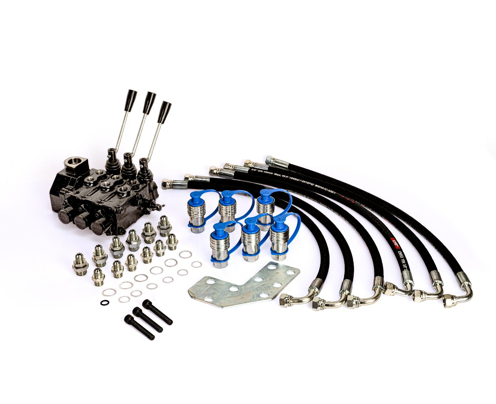 Triple Hydraulic Remote Valve Kit Compatible With Fiat Tractors 450-480-500-540-640 Classic Etc…