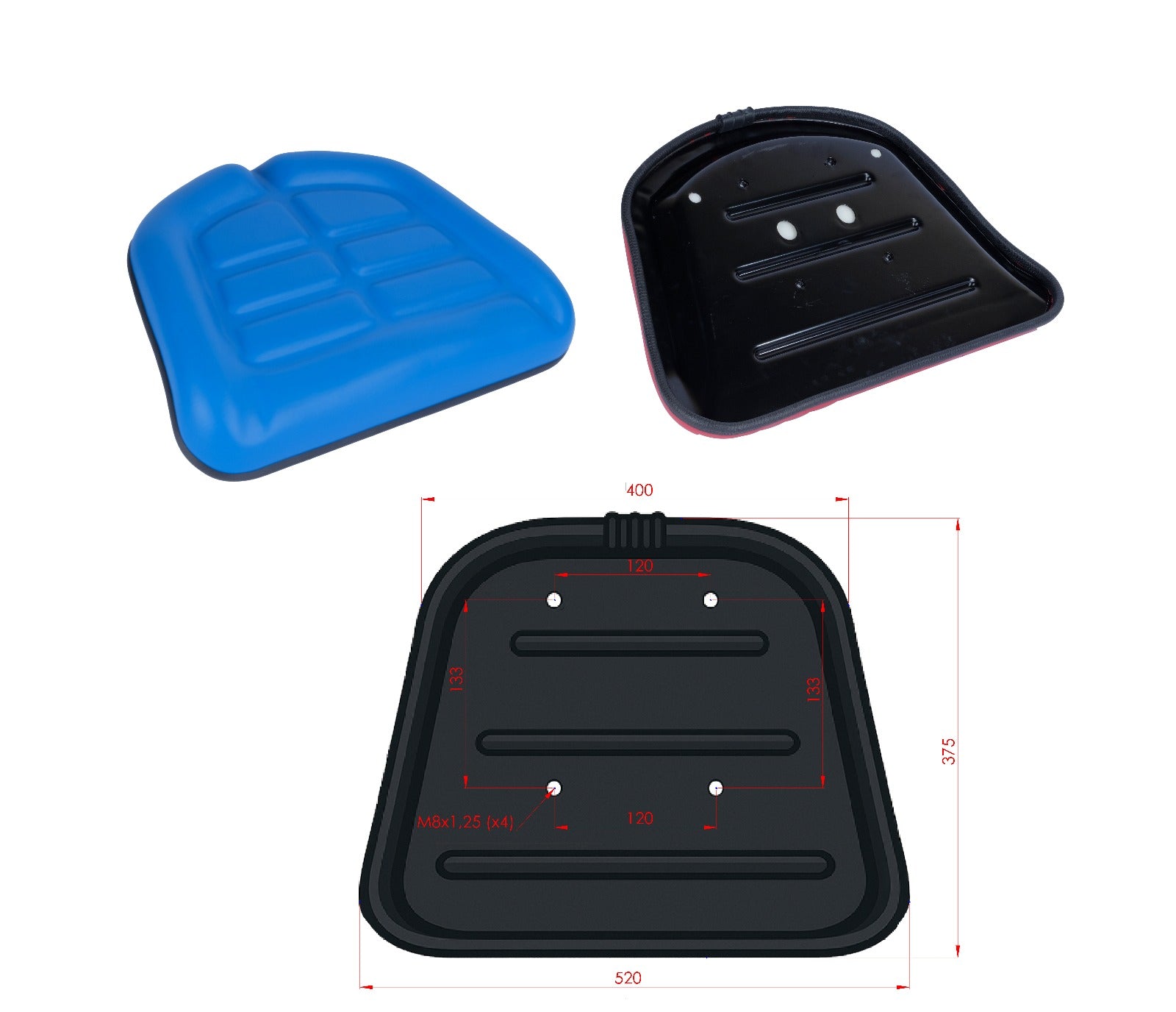 Cojín de Base de Asiento para Tractor