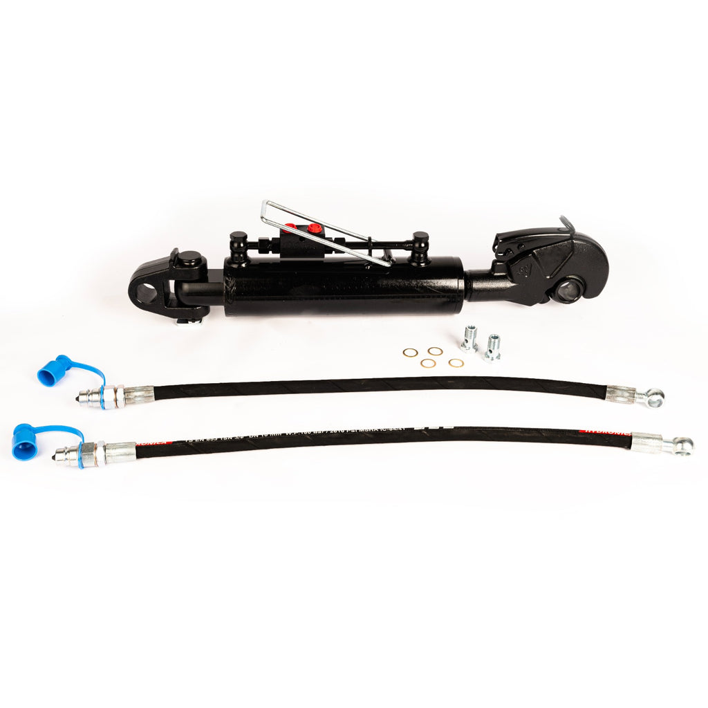 Hydraulic Top Link Cat 3 (25 5/8"–33 7/8") Rapid Hook With Clevis 3-point and 2 Hoses
