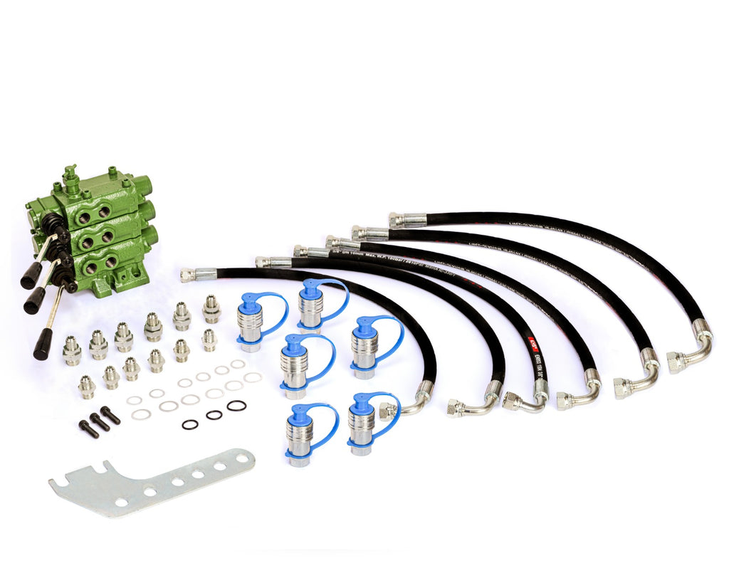 Triple Hydraulic Remote Valve Kit Compatible With Deutz Tractors 2506-4206-5206 -6206...