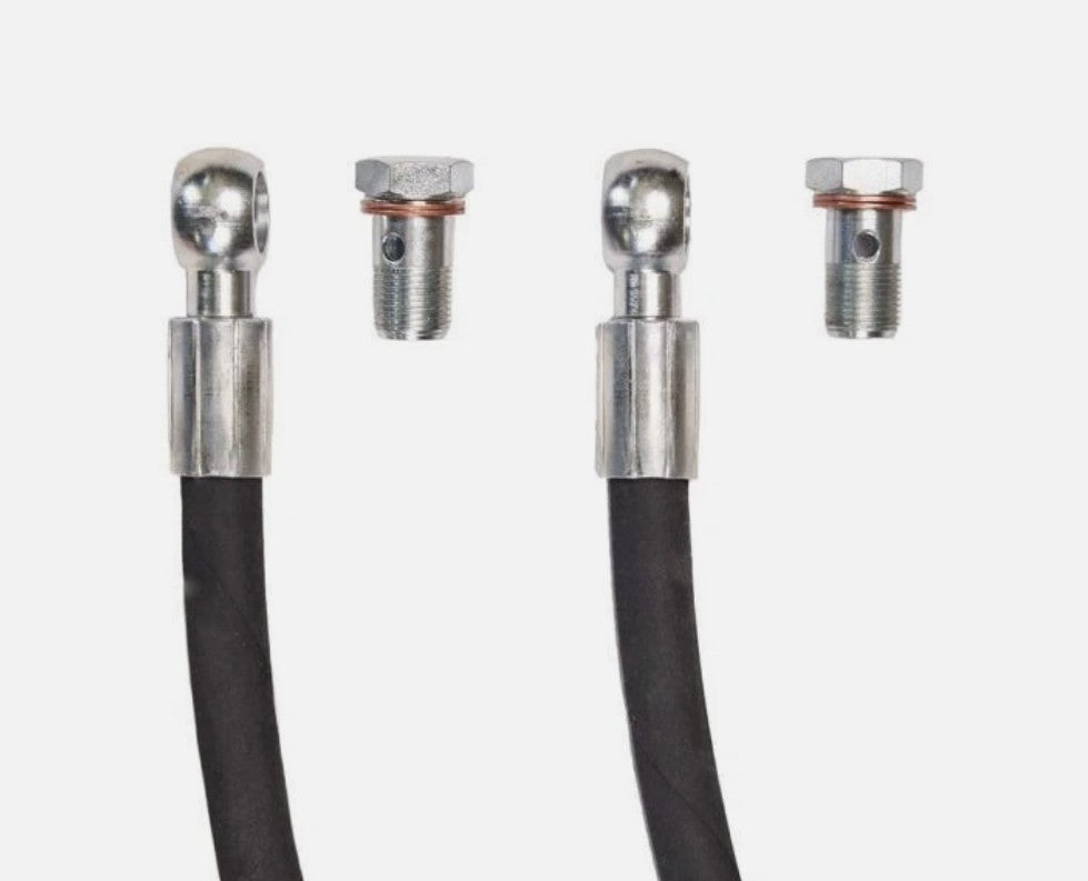 Kit tubi per terzo punto idraulico – Tipo valvola, dimensione corpo 1/2", lunghezze: 75 cm, 95 cm, 105 cm, 115 cm