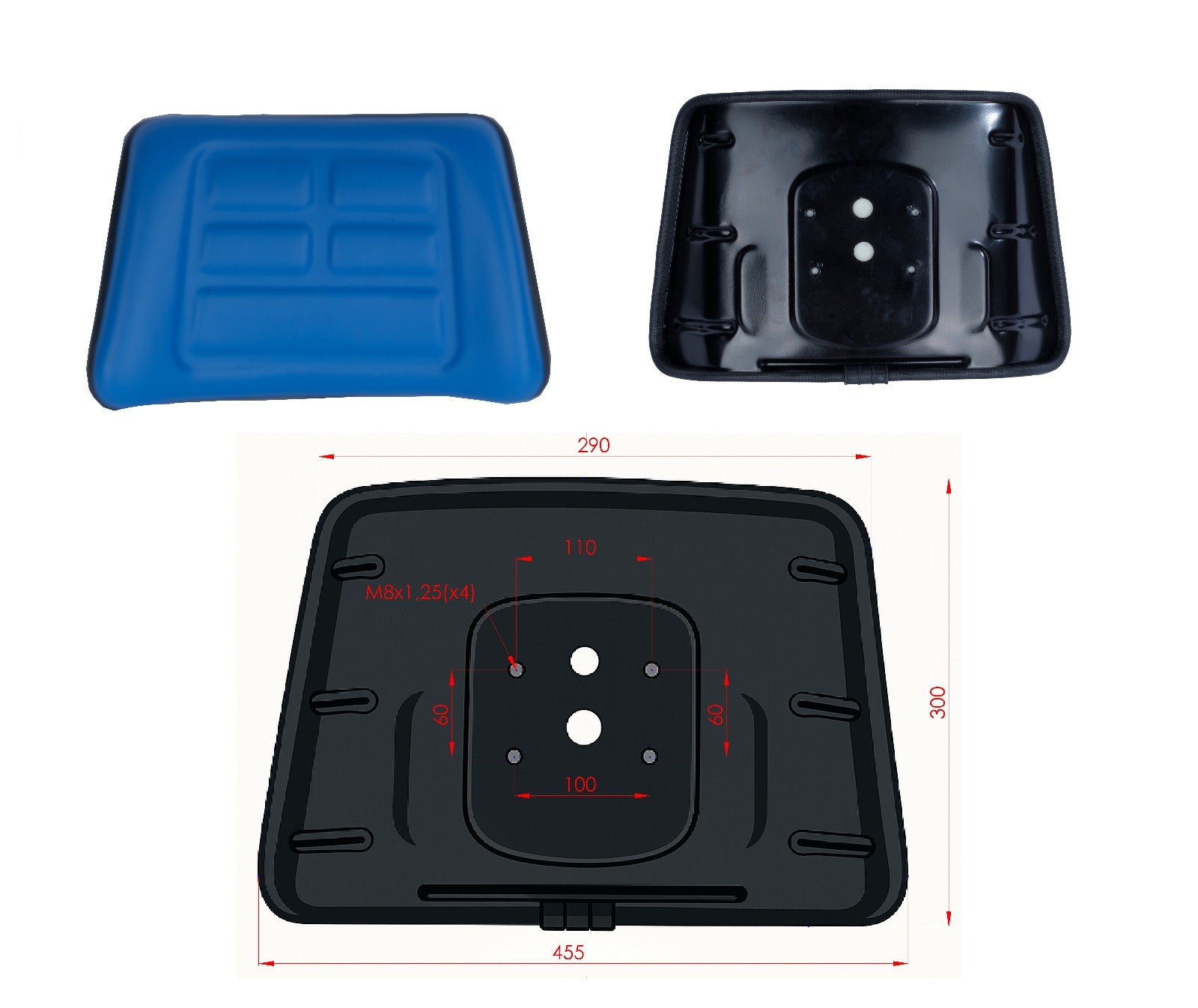 Cojín de Respaldo para Asiento de Tractor