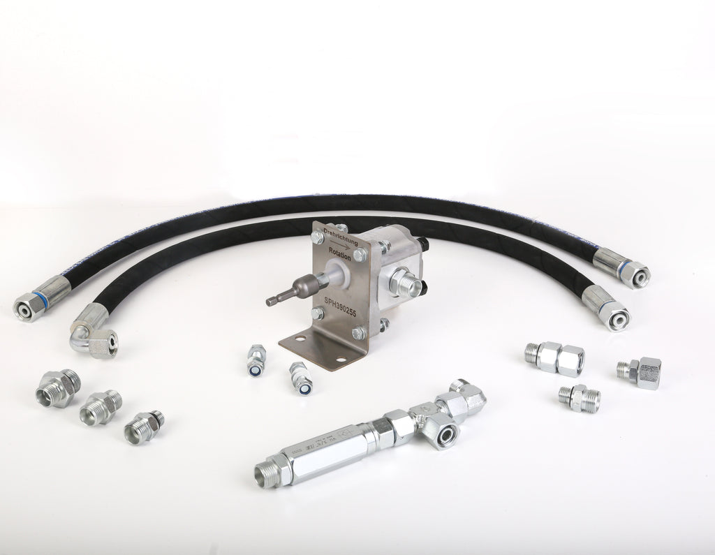 Hydraulikkpumpe for tipphenger med batteridrill | Universelt 12L Plug & Play ettermonteringssett