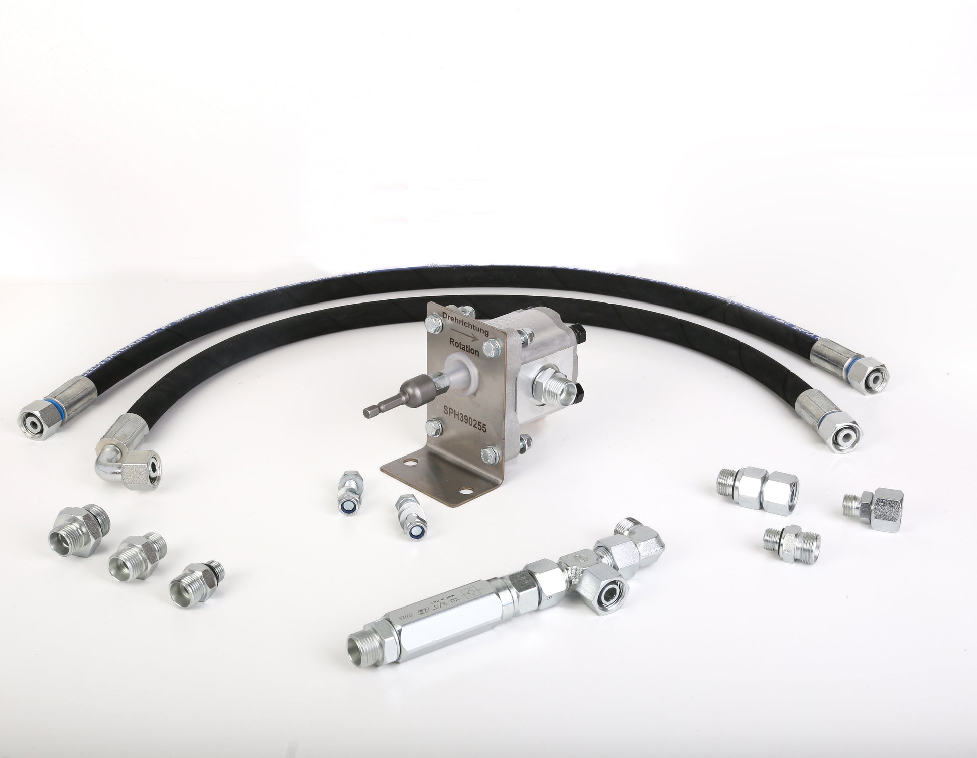 Cordless Drill Driven Hydraulic Pump Kit for Tipper Trailers | 12L Universal Plug & Play Retrofit Set