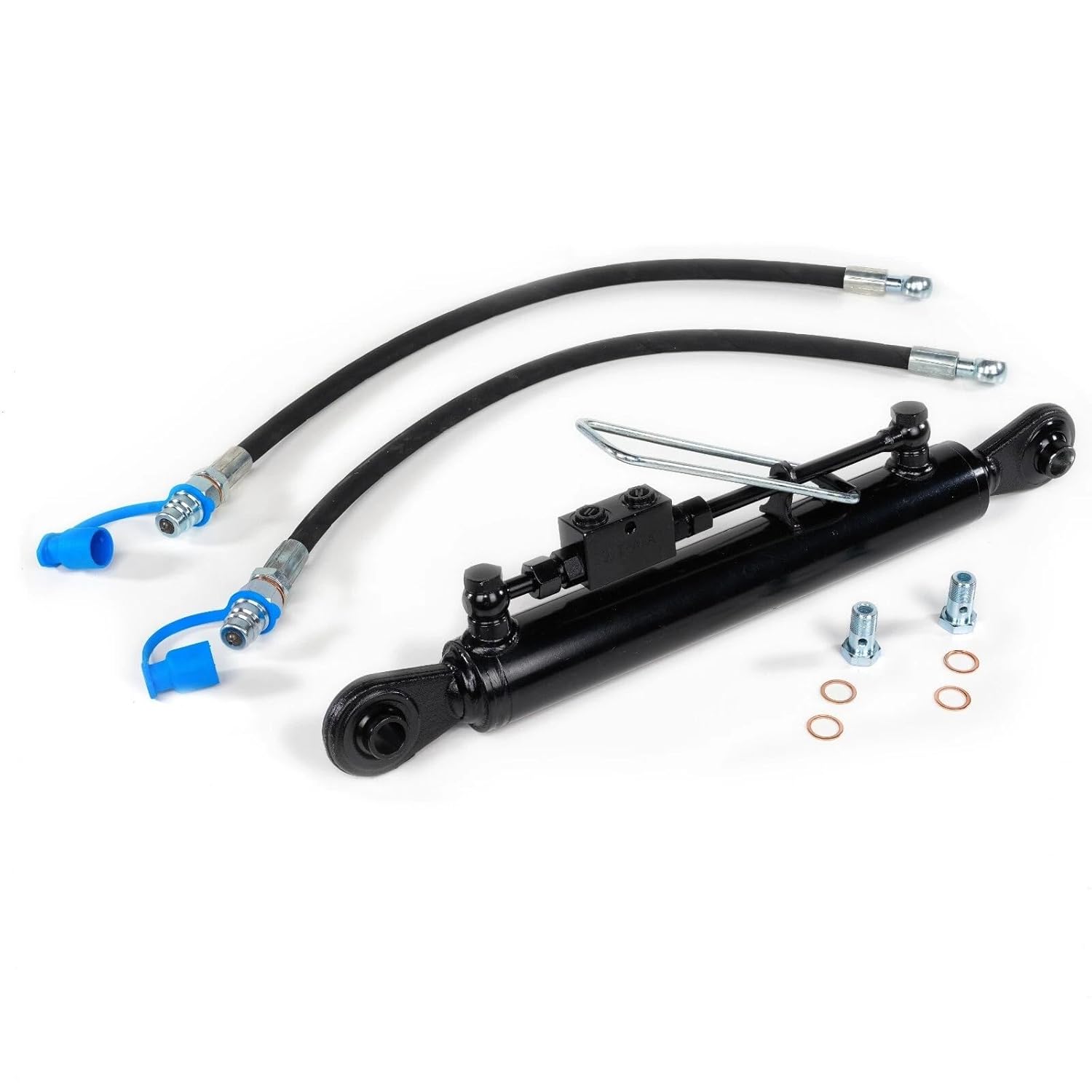 Tercer Punto Hidráulico Cat. 2–2 (635–975 mm) con Bloque de Seguridad y 2 Mangueras Hidráulicas