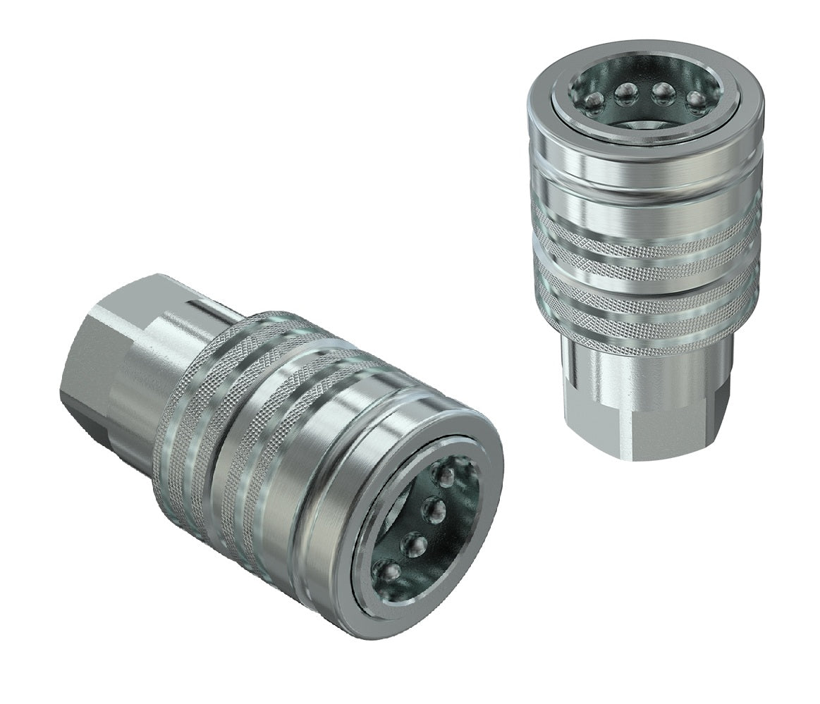 Raccord Hydraulique Femelle Rapide Push-Pull 1/2" BSP – ISO 7241-A pour Machines Agricoles