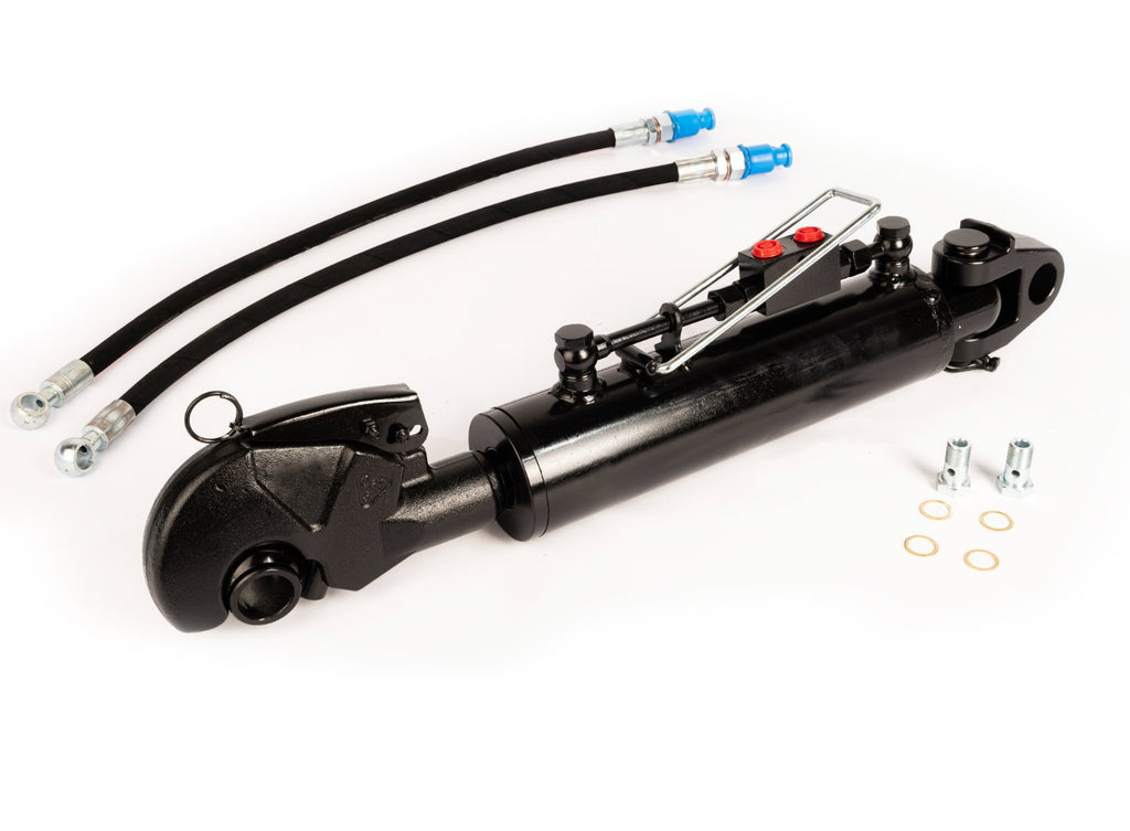Hydraulic Top Link Cat 3 (25 5/8"–33 7/8") Rapid Hook With Clevis 3-point and 2 Hoses