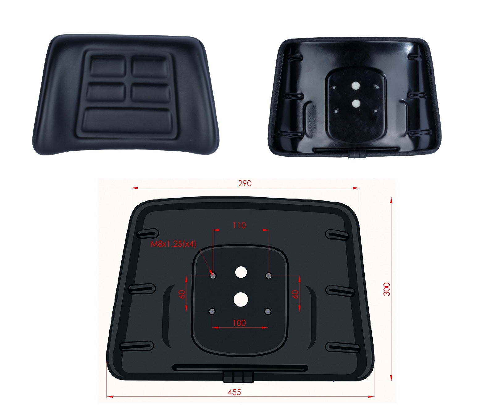 Cojín de Respaldo para Asiento de Tractor