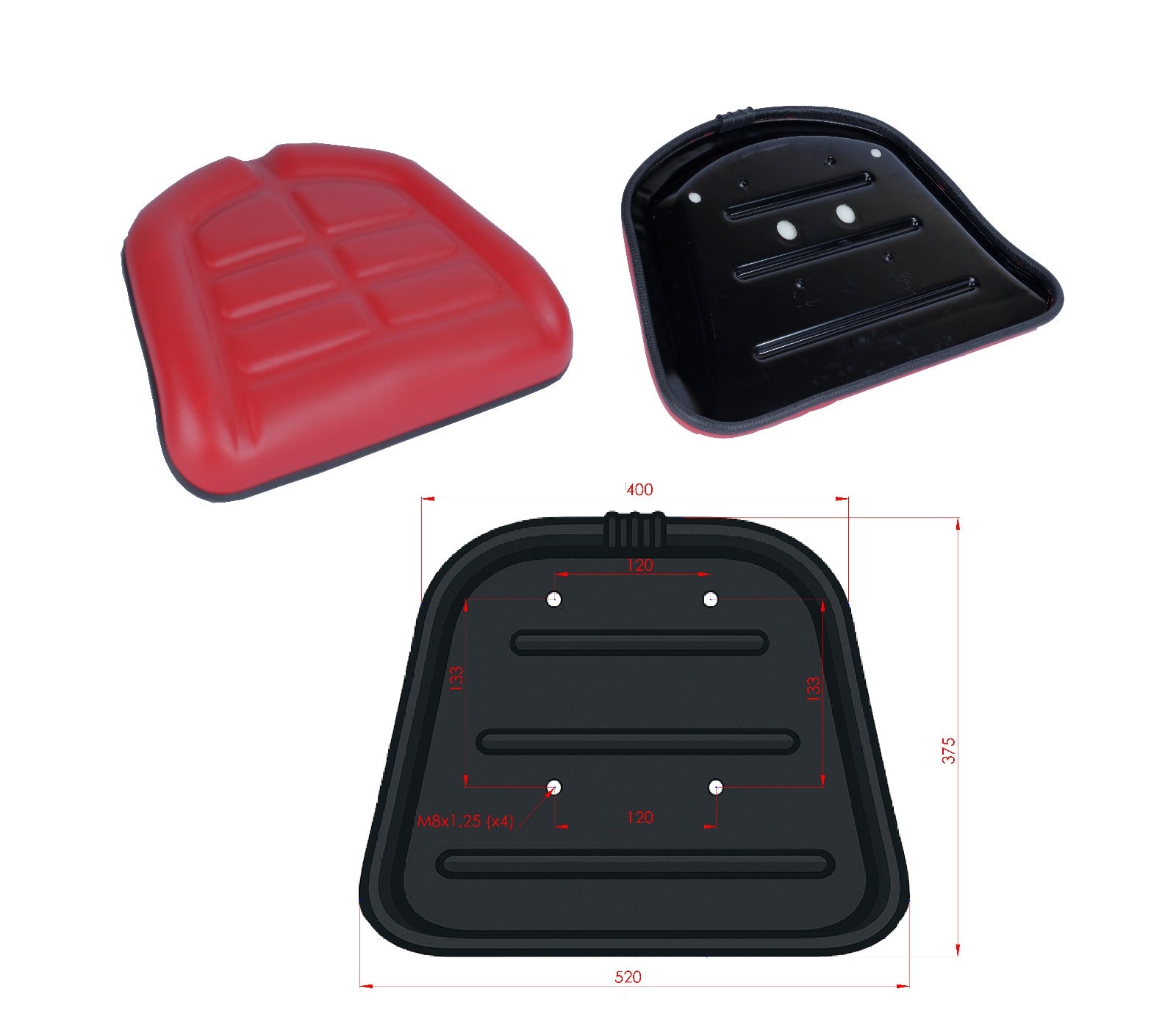 Cojín de Base de Asiento para Tractor