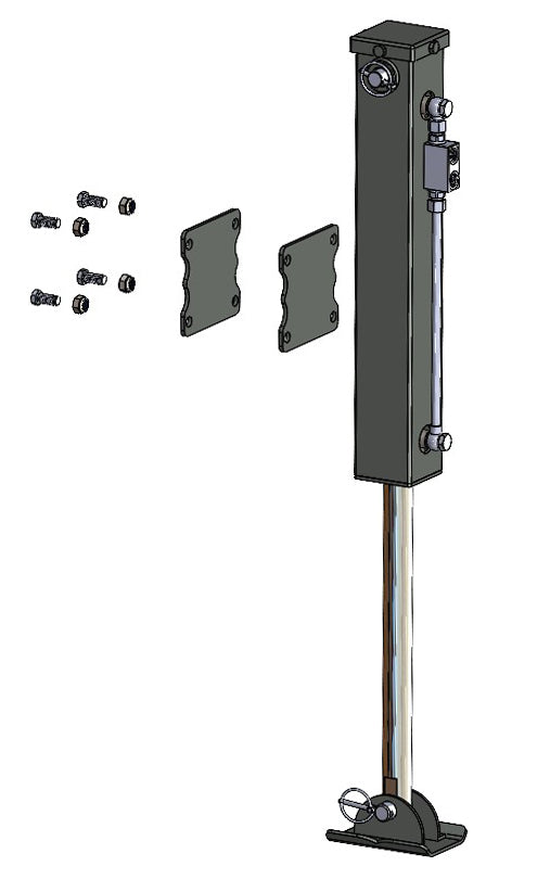 Hydraulic Support Leg, Double Acting, Including Locking Block 2,5 Tonne