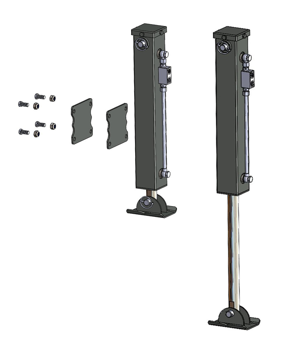 Hydraulic Support Leg, Double Acting, Including Locking Block 5 Tonne