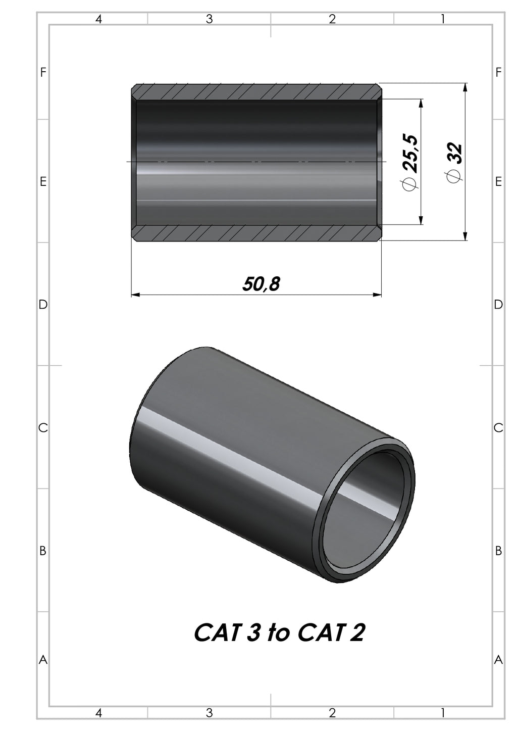 Conversion Bushing for Top Link Category 1-2-3 - Sparepartsholland