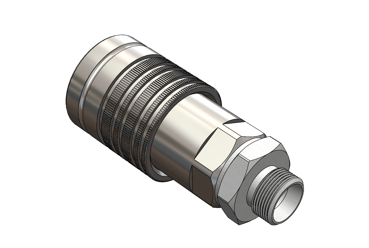 Hydraulic Push-Pull Quick Coupling Female ISO 7241-A with Metric Thread (10L / 12L / 15L)