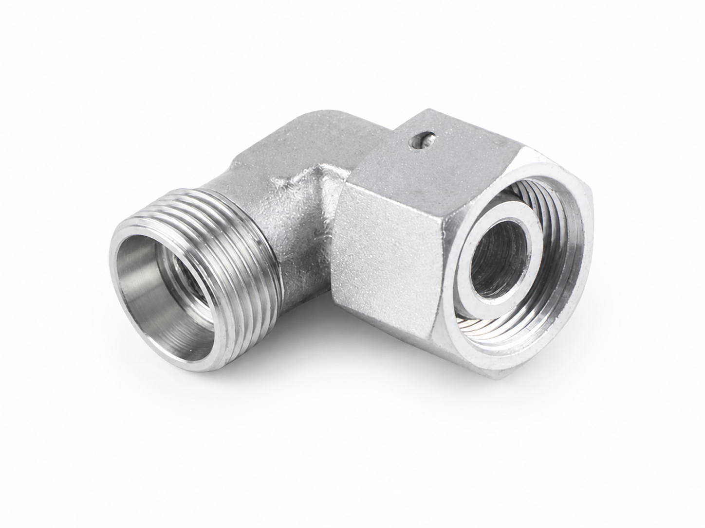 Hydraulic Metric 90° Swivel Elbow Fitting L Series with Swivel Nut 1 One Piece