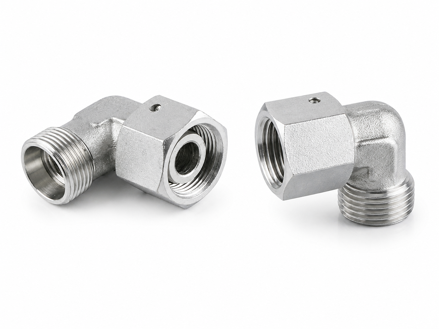 Hydraulic Metric 90° Swivel Elbow Fitting L Series with Swivel Nut Front