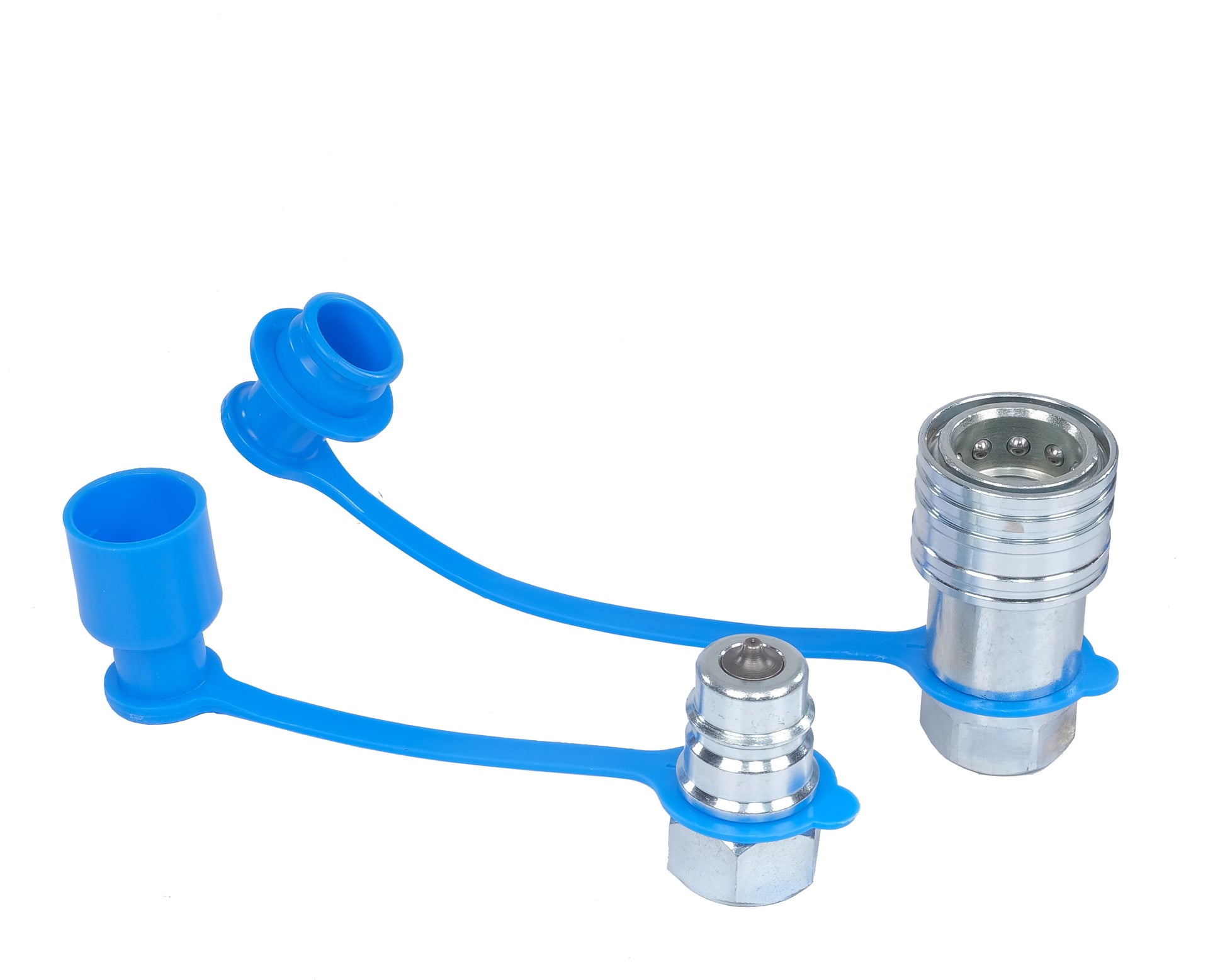 Hydraulic Quick Connect Coupling 1/2" BSP Poppet Valve Male / Female / Set