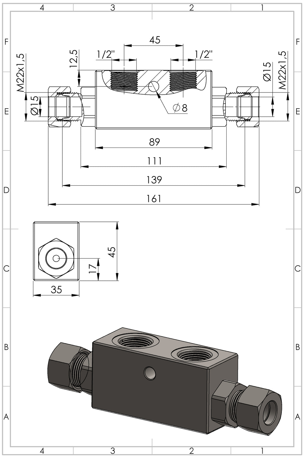 Valvola di controllo a doppio pilota VBPDE per 15L 1/2" - SPH390210