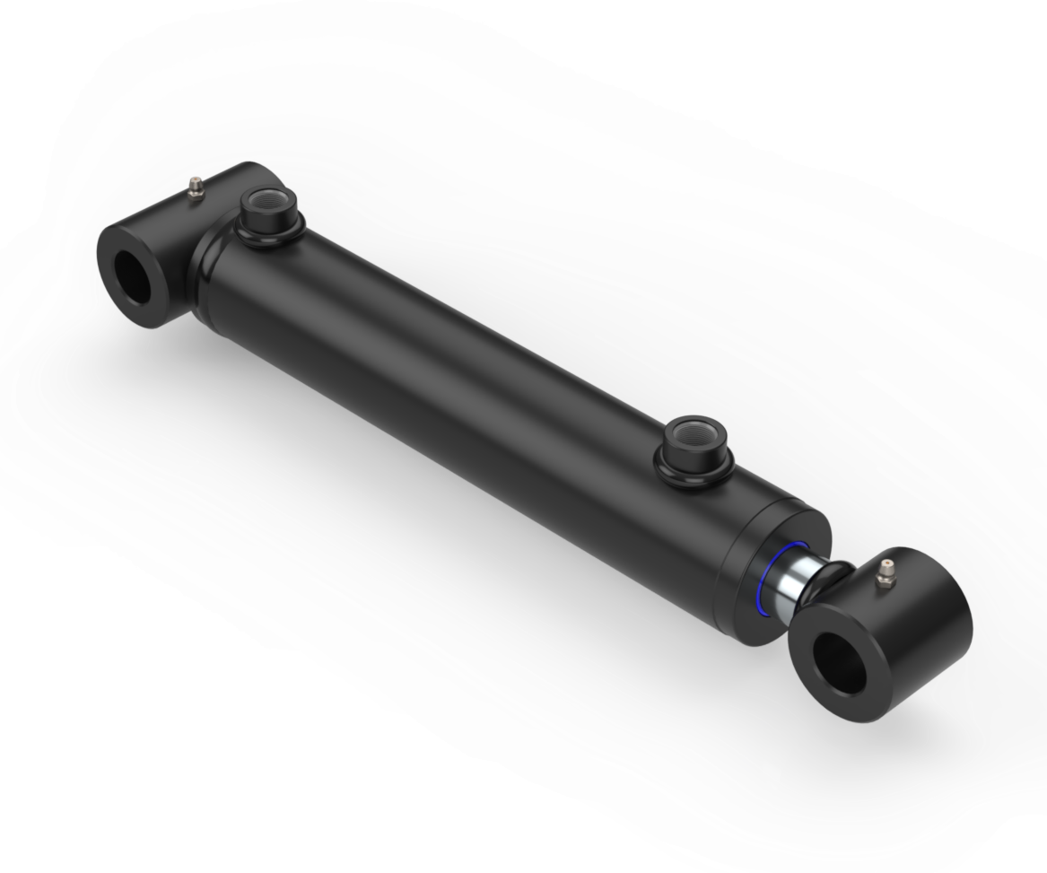 Dobbelvirkende hydrauliske cylindre med rørender (32/20)