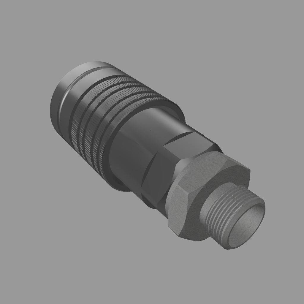 Hydraulic Push-Pull Quick Coupling Female ISO 7241-A with Metric Thread (10L / 12L / 15L)