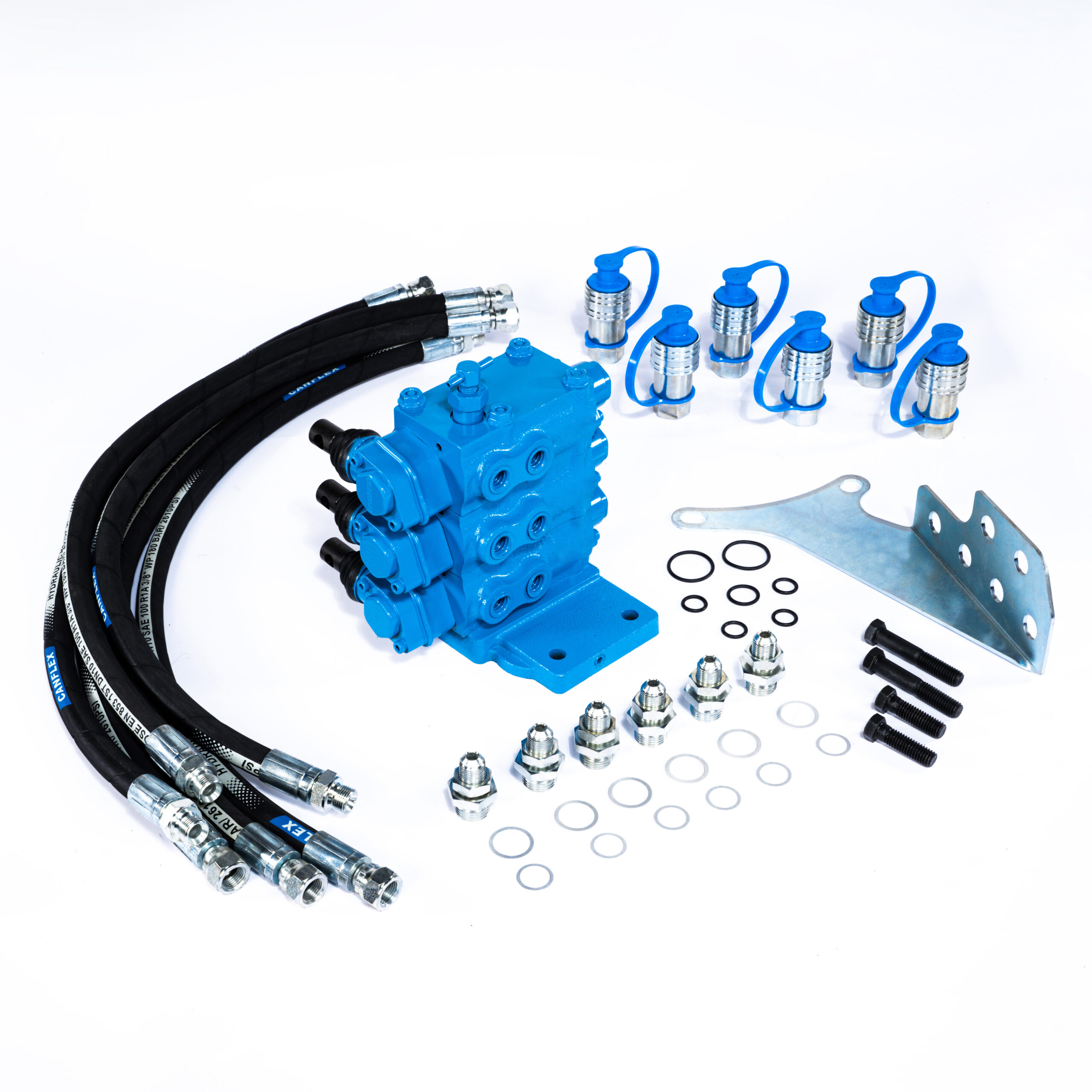 Kit Distributeur Hydraulique FORD 6 sorties 3 DOUBLES EFFETS TRANSFORMABLE EN SIMPLE EFFET FORD 2000 2600 3000 -3x dw