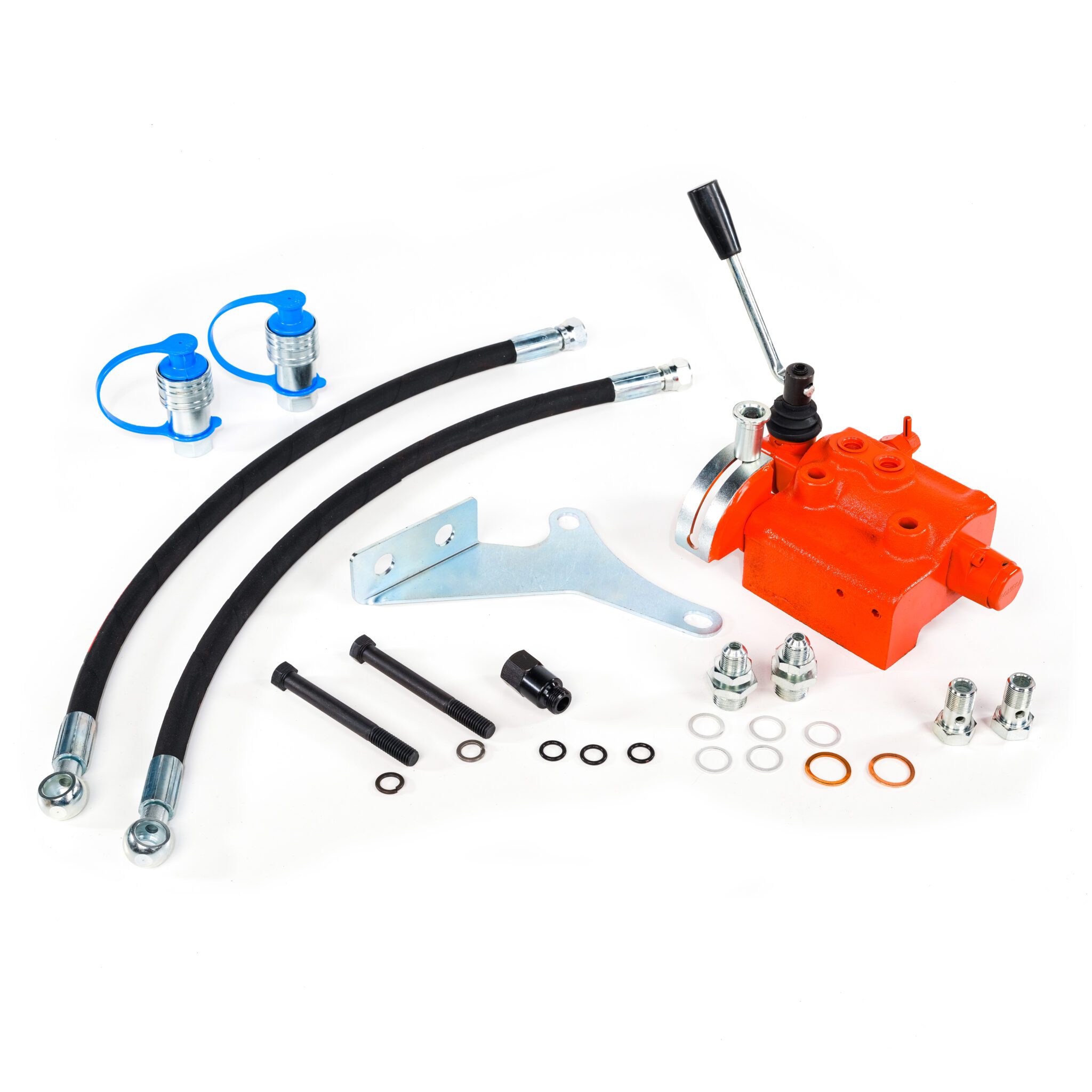 Single Hydraulic Remote Kit For Massey Ferguson 35 50 65 135 150 Single Spool Orange