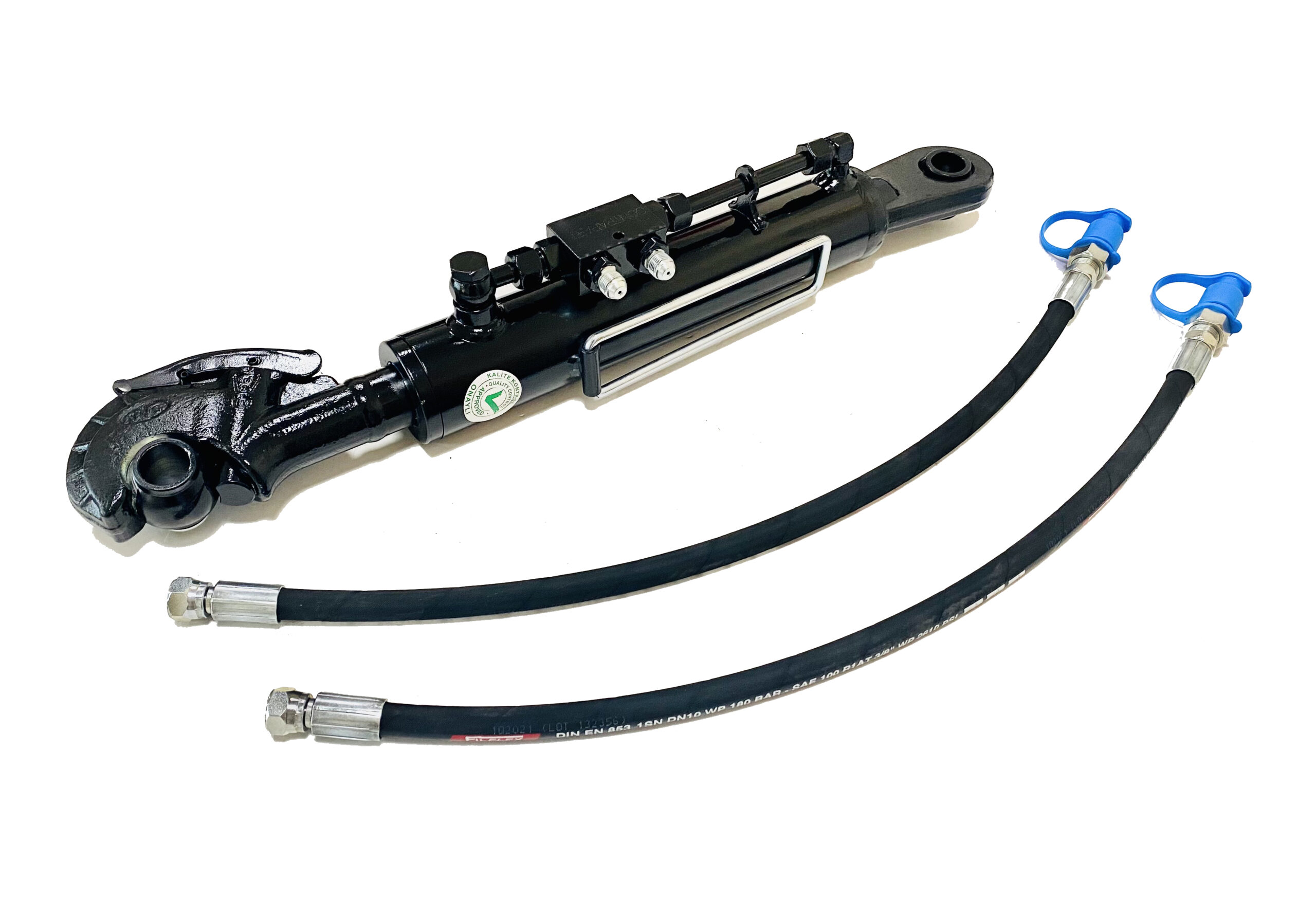 Hydraulic Top Link Cat. 2-2 (19-5/8″”- 25/3/4″) with Hook, Locking Block and 2 x Hoses – Stroke 6 1/8″