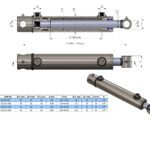 Cilindro hidráulico de doble efecto 25/16 32/20 40/25 50/30 60/30 70/40 -  Sparepartsholland
