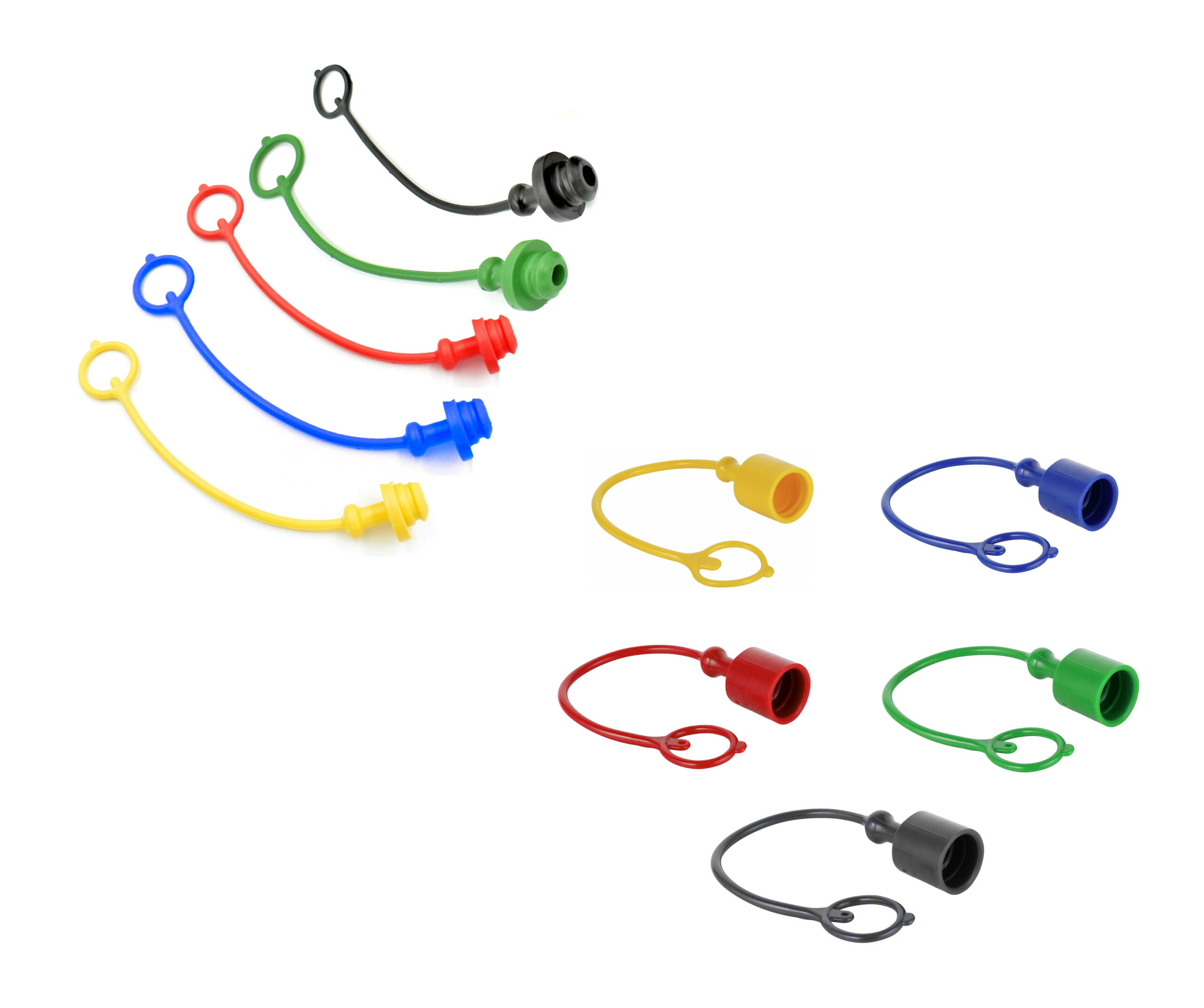 Hydraulische snelkoppeling mannelijke stofkap en vrouwelijke plugafdekking 1/2″ behuizing (geel, blauw, rood, groen, zwart)