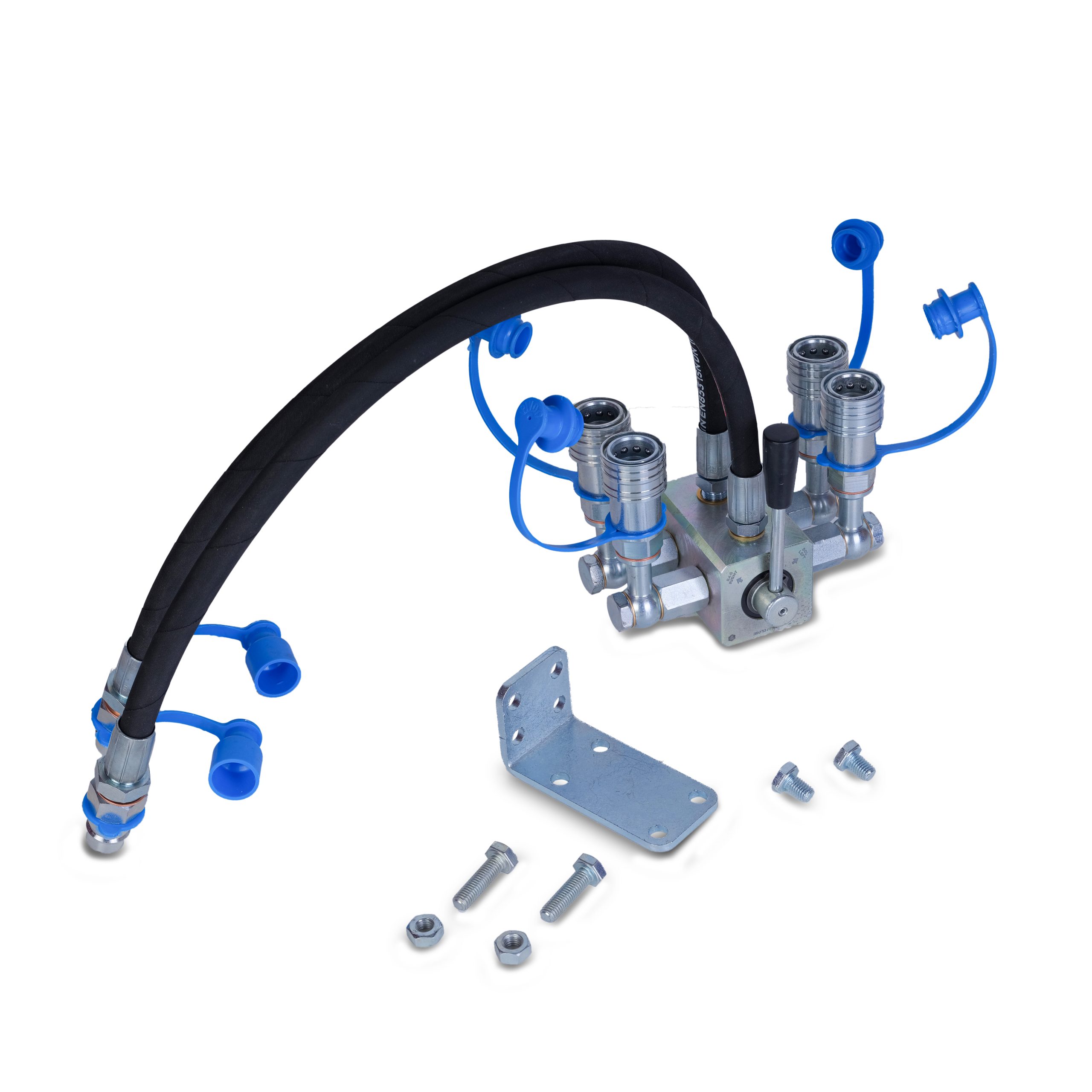 Extended Tractor Remote 6 Port Diverter Valve Manual, 2 into 4 ports including the bracket and bolts